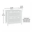 Homesphere Furniture Wood 2-Drawer Lateral File Cabinet - Chalked Chestnut