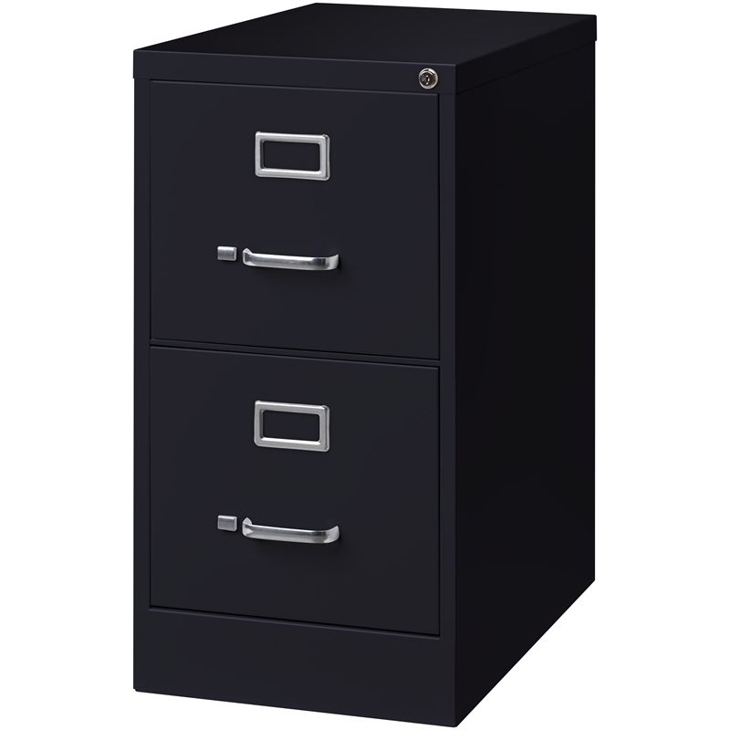 Homesphere Furniture Metal 2 Drawer Letter Width Vertical File Cabinet Black