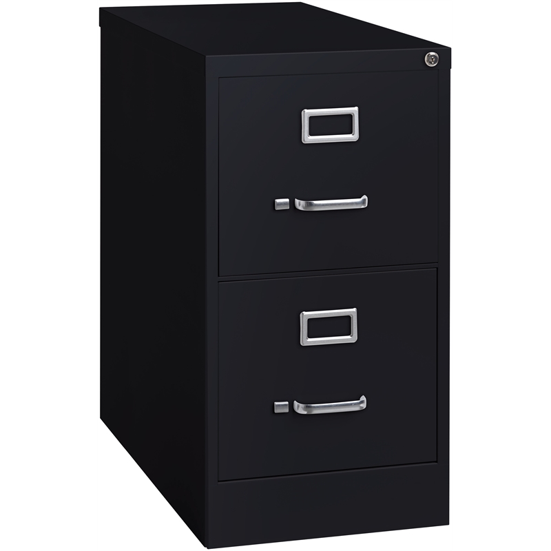 Homesphere Furniture Metal 2 Drawer Letter Width Vertical File Cabinet Black