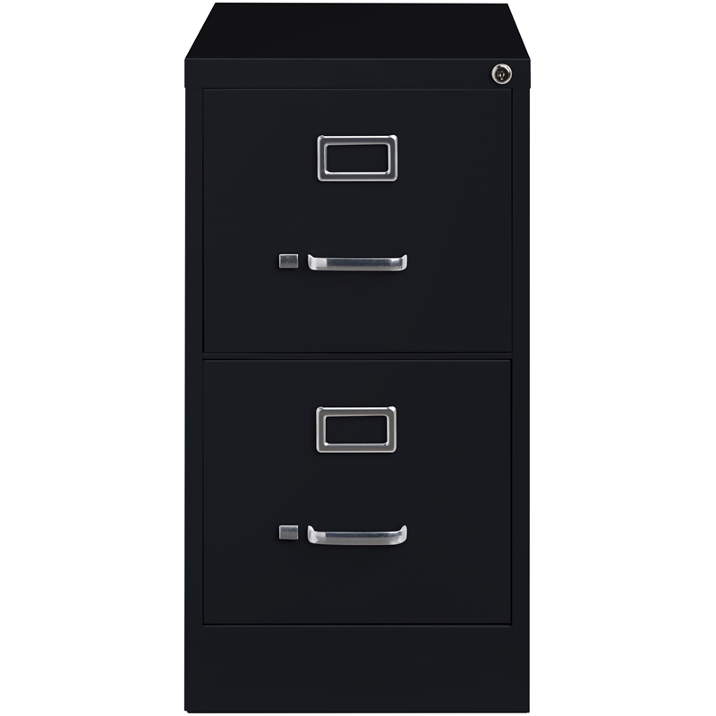 Homesphere Furniture Metal 2 Drawer Letter Width Vertical File Cabinet Black