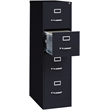 Homesphere Furniture Metal 4 Drawer Letter Width Vertical File Cabinet Black