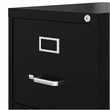 Homesphere Furniture Metal 4 Drawer Letter Width Vertical File Cabinet Black