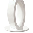 Homesphere Furniture Round Tempered Glass Top Dining Table in White
