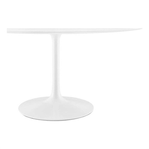 Homesphere Furniture 35&quot x 60&quot Oval Modern Wood Dining Table in White