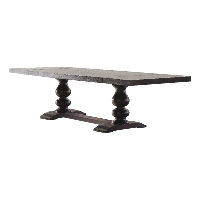 Homesphere Furniture Extendable Traditional Wood Dining Table in Brown