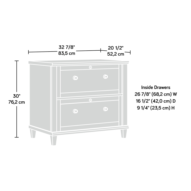 Homesphere Furniture Engineered Wood Lateral File Cabinet in Emery Oak