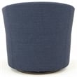 Homesphere Furniture Traditional Fabric Swivel Club Chair in Navy Blue