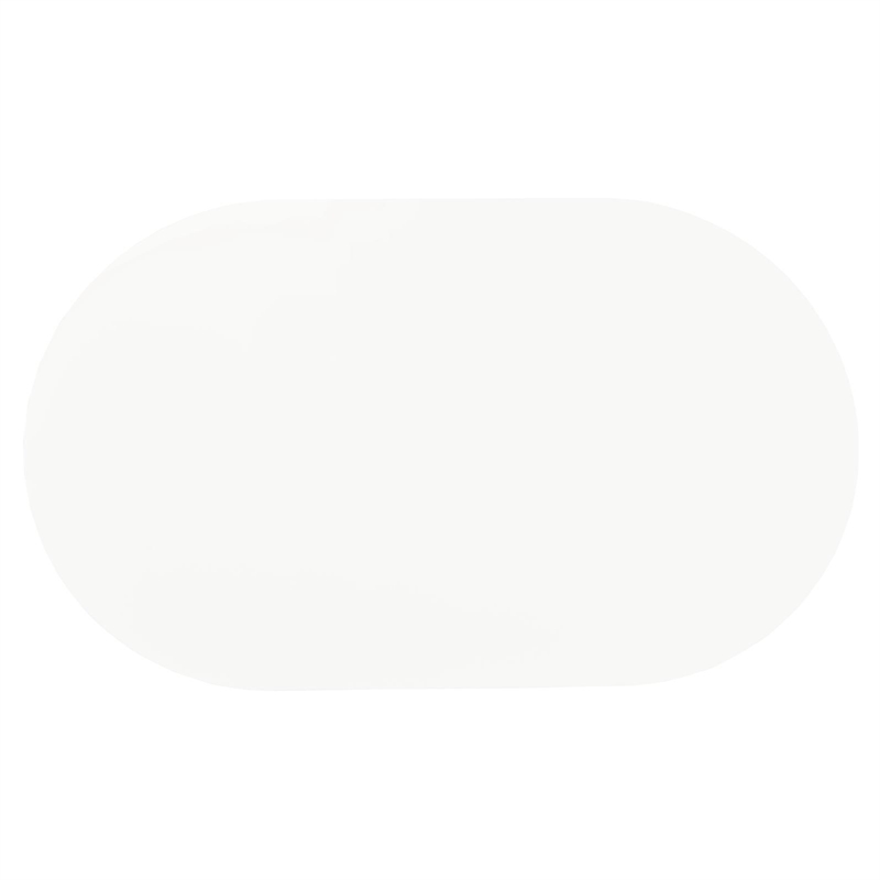 Homesphere Furniture Contemporary Wood Oval Shape Dining Table in White