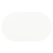 Homesphere Furniture Contemporary Wood Oval Shape Dining Table in White