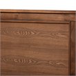 Homesphere Furniture King Size Walnut Finished Wood Platform Canopy Bed