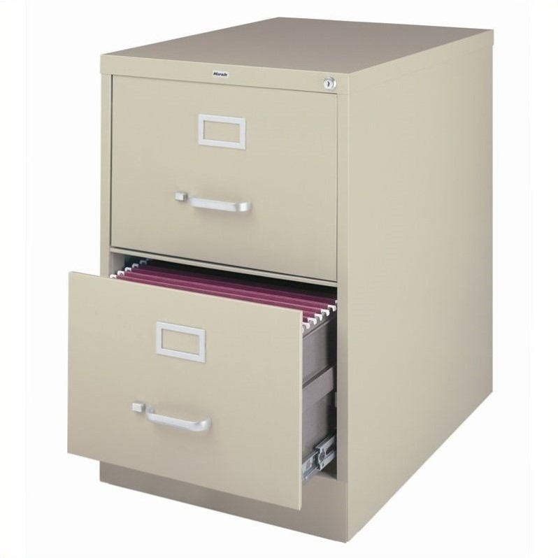 Homesphere Furniture 2 Drawer Legal Width Vertical File Cabinet Putty/Beige