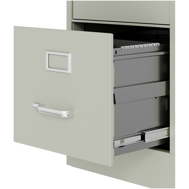 Homesphere Furniture 4 Drawer Letter Width Vertical File Cabinet Light Gray