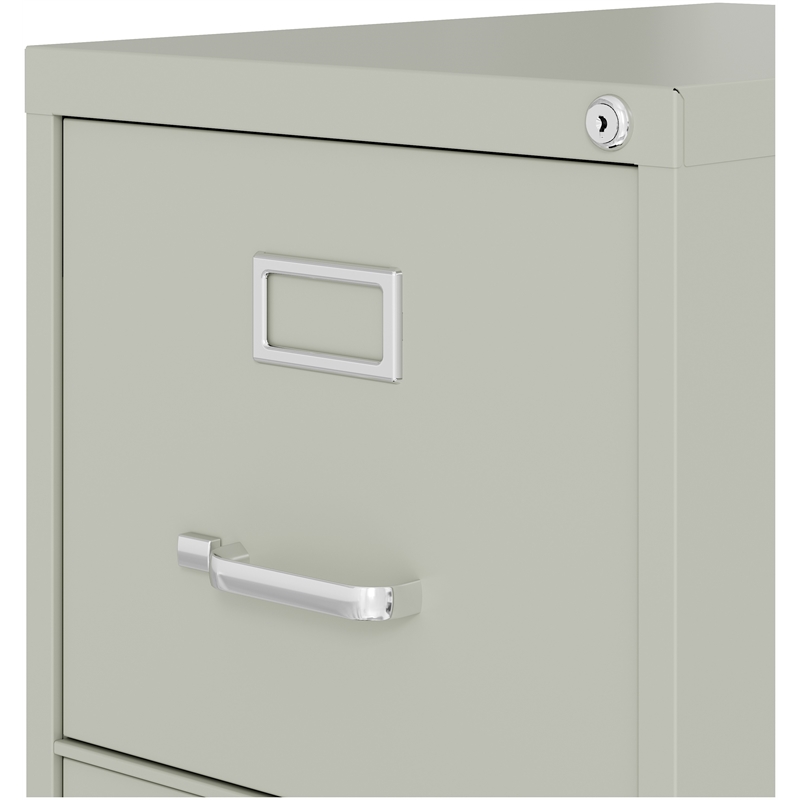Homesphere Furniture 4 Drawer Letter Width Vertical File Cabinet Light Gray