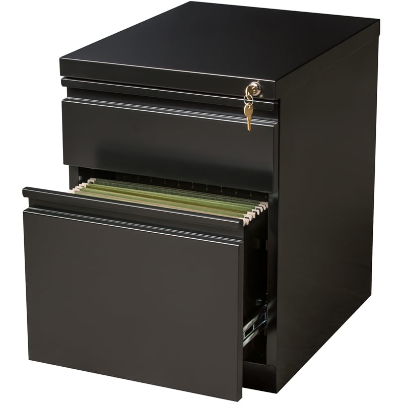 Homesphere Furniture Mobile Pedestal File 2-Drawer Box/File - Black