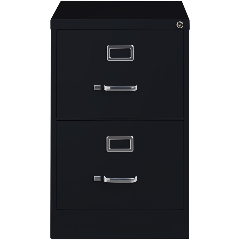 Homesphere Furniture Metal 2 Drawer Legal Width Vertical File Cabinet Black