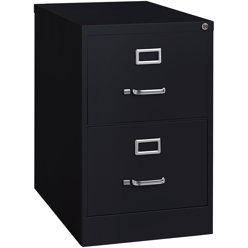 Homesphere Furniture Metal 2 Drawer Legal Width Vertical File Cabinet Black