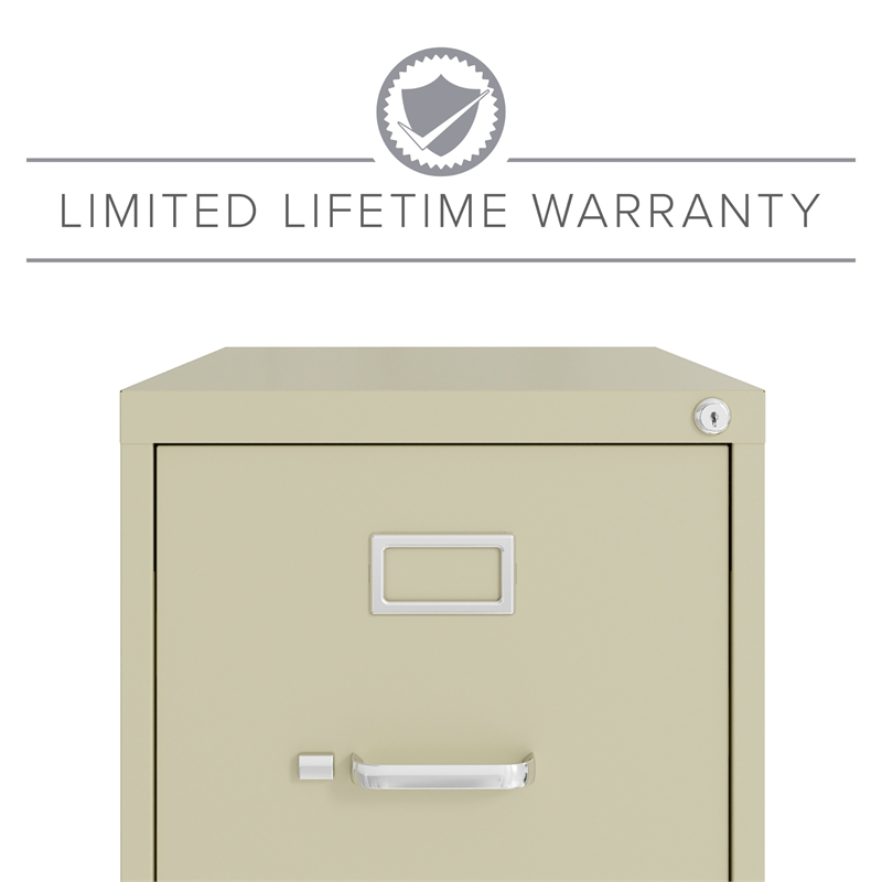 Homesphere Furniture 4 Drawer Letter Width Vertical File Cabinet Putty/Beige