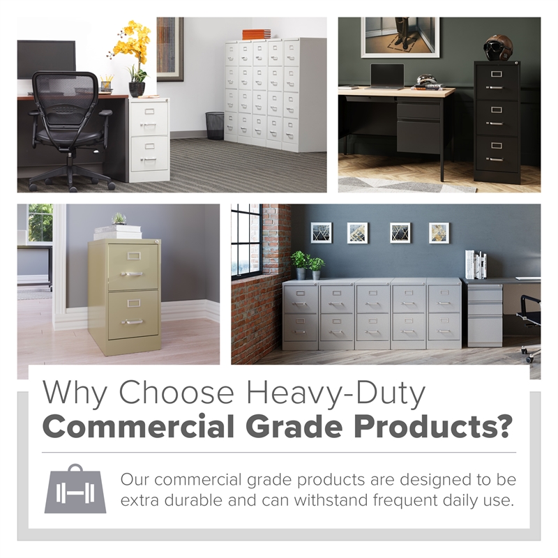 Homesphere Furniture 4 Drawer Letter Width Vertical File Cabinet Putty/Beige