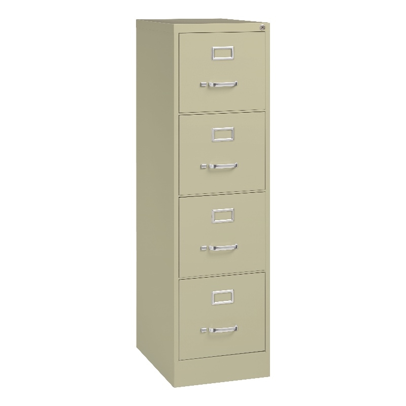 Homesphere Furniture 4 Drawer Letter Width Vertical File Cabinet Putty/Beige