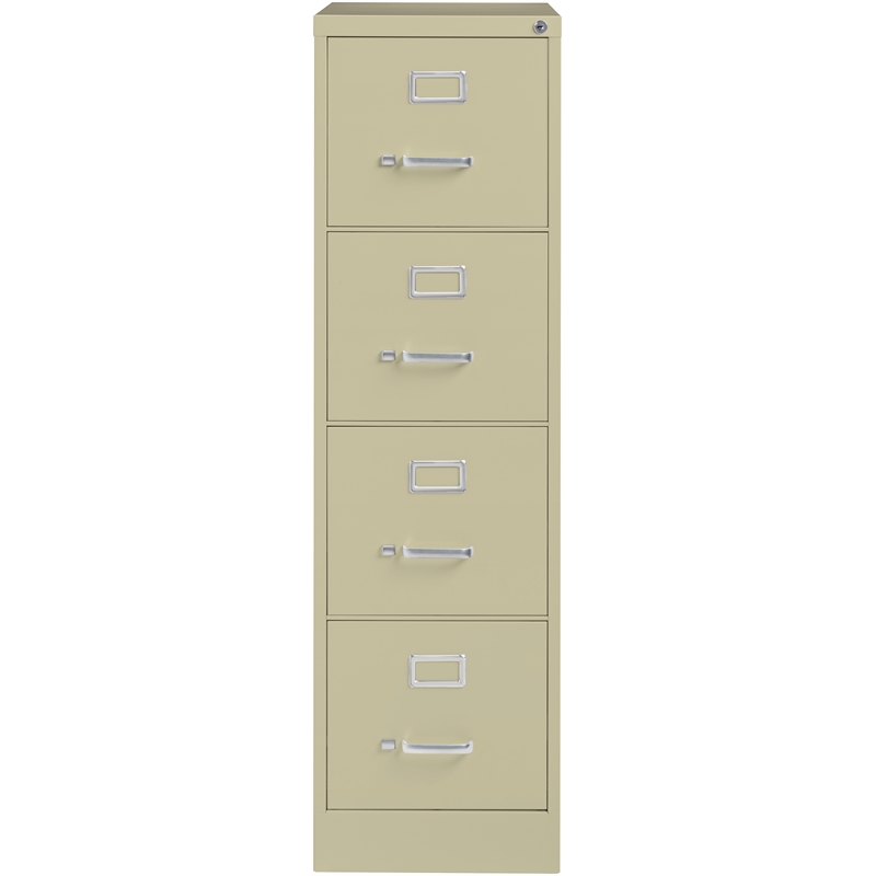 Homesphere Furniture 4 Drawer Letter Width Vertical File Cabinet Putty/Beige