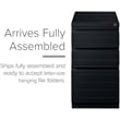 Homesphere Furniture Metal Mobile Pedestal File 3-Drawer Box/File - Black