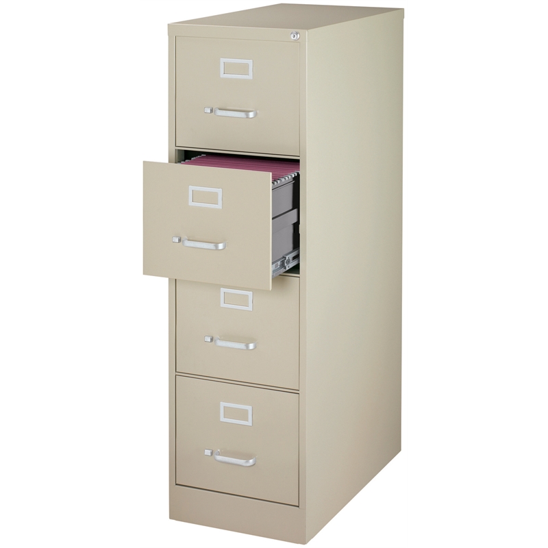 Homesphere Furniture 4 Drawer Letter Width Vertical File Cabinet Putty/Beige