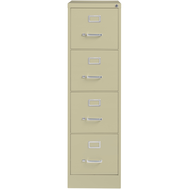 Homesphere Furniture 4 Drawer Letter Width Vertical File Cabinet Putty/Beige