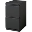 Homesphere Furniture Mobile Pedestal 2-Drawer File - Full Width Pull - Charcoal