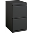Homesphere Furniture Mobile Pedestal 2-Drawer File - Full Width Pull - Charcoal