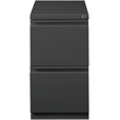 Homesphere Furniture Mobile Pedestal 2-Drawer File - Full Width Pull - Charcoal