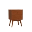 Homesphere Furniture Mid Century 2 Drawer Wood Nightstand in Chestnut