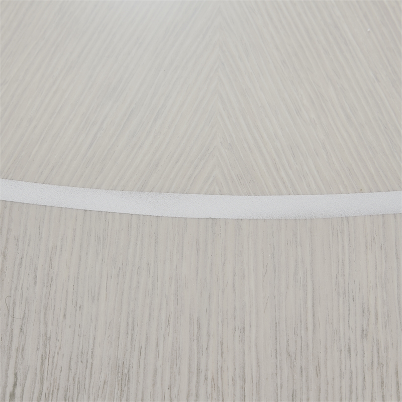 Homesphere Furniture Round Poplar & Steel Dining Table in Moonlight Gray