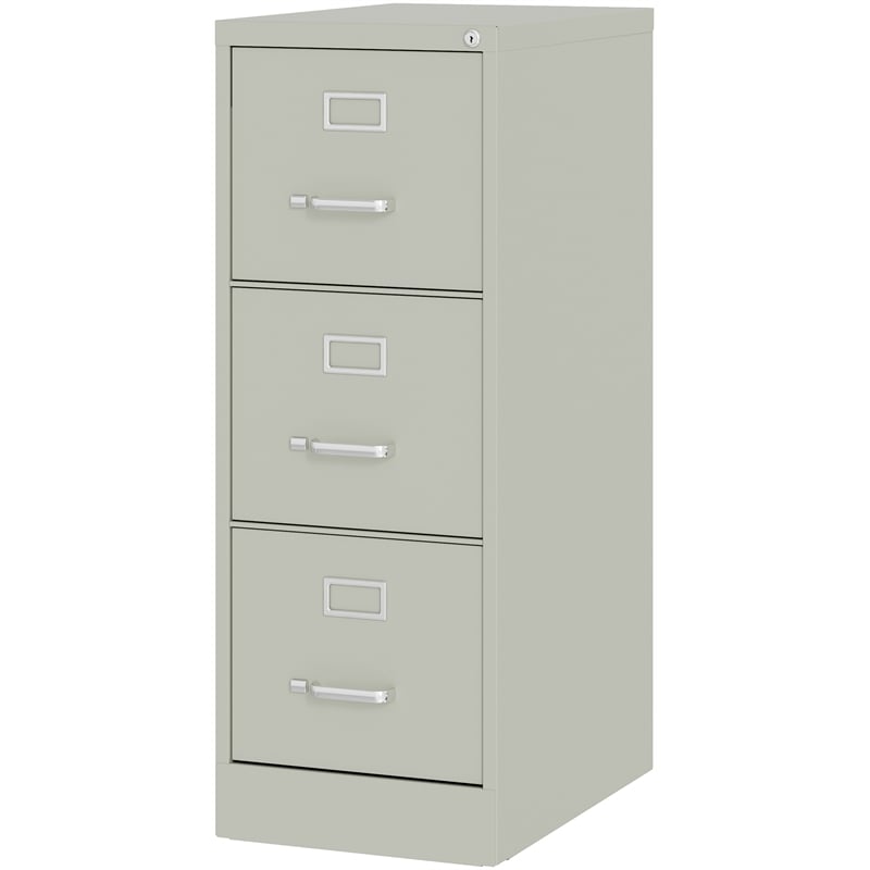Homesphere Furniture 3-Drawer Letter Width Vertical File Cabinet - Light Gray
