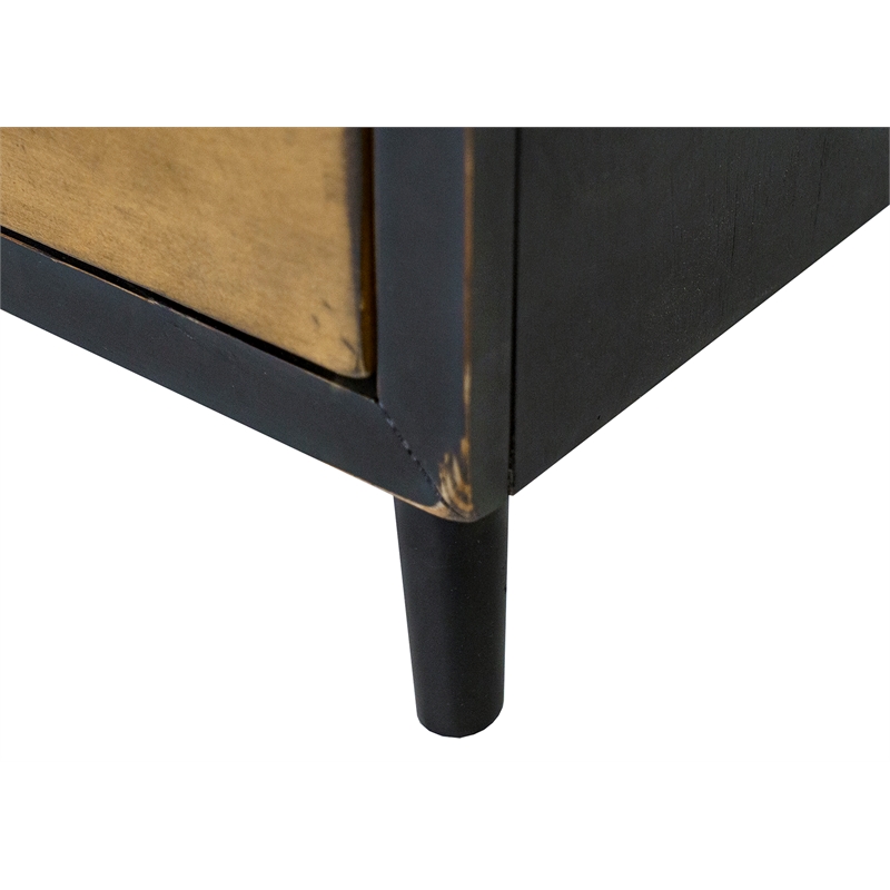 Homesphere Furniture Wood Lateral File Storage File Drawer Assembled Black Wood