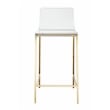 Plata Import Silver Orchid Lind Acrylic Low Back Counter Stool In Gold