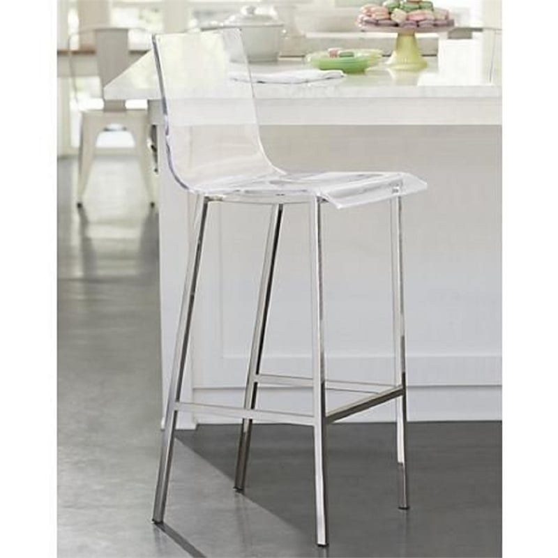 Low back acrylic online counter stools