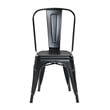 Plate Import Black Metal Industrial Rustic Dining Chairs (Set of 4)