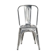 Plata Import Silver Metal Industrial Rustic Dining Chairs (Set of 4)