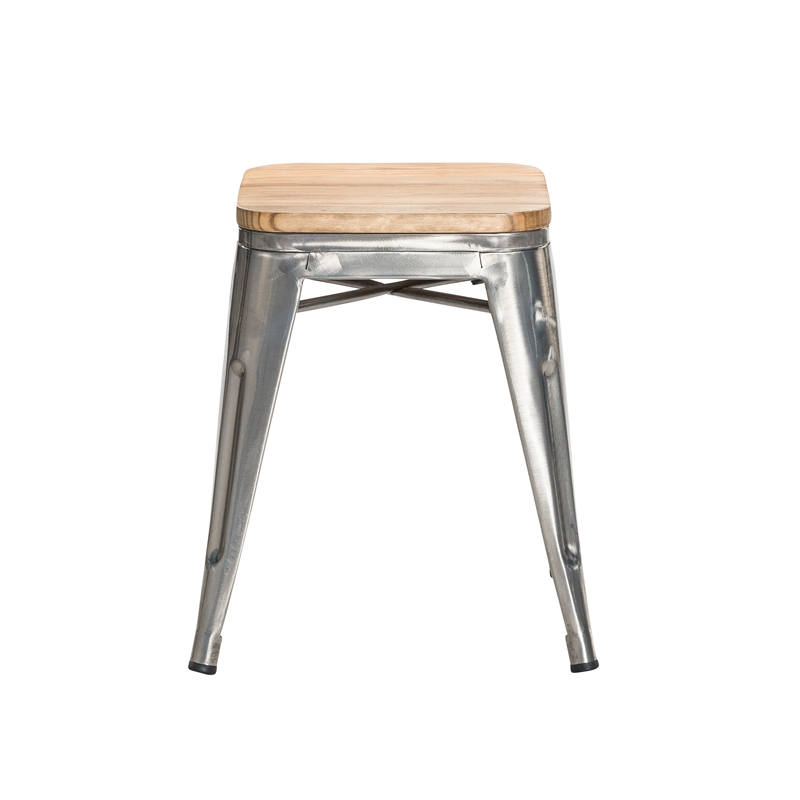 Plata Import Maple Wooden Top Bar Stools 18in (Set of 4)