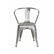 Plata Import Silver Metal Industrial Rustic Cafe Dining Chair (Set of 4)