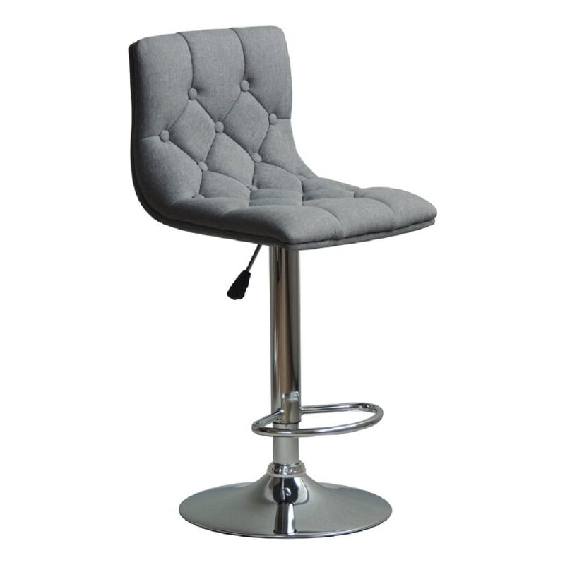 Plata Import Sylvester Gray Adjustable Height Swivel Barstool (Set of 2)