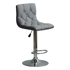 Plata Import Sylvester Gray Adjustable Height Swivel Barstool (Set of 2)