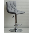Plata Import Sylvester Gray Adjustable Height Swivel Barstool (Set of 2)