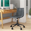 Plata Import Leary Task Chair in Gray Faux Leather