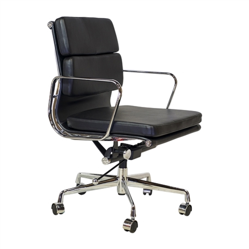Plata Import Soft Double Padded Management Office Chair In Black