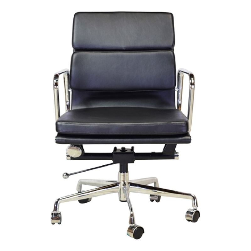 Plata Import Soft Double Padded Management Office Chair In Black