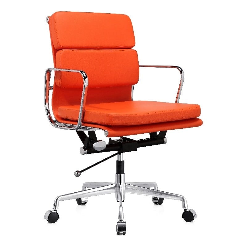 Plata Import Soft Double Padded Management Office Chair In Orange