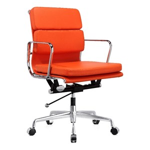 Plata Import Soft Double Padded Management Office Chair In Orange