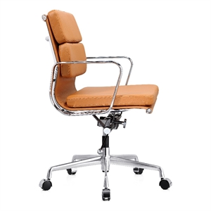 plata import soft double padded management office chair in tan