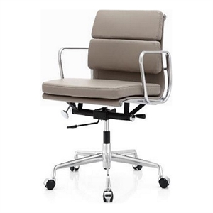 plata import soft double padded management office chair in gray
